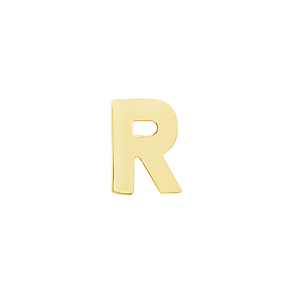 Block Initials in 14K Gold (6.00 mm)