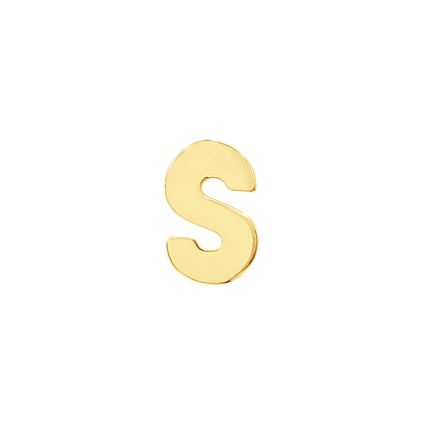 Block Initials in 14K Gold (6.00 mm)