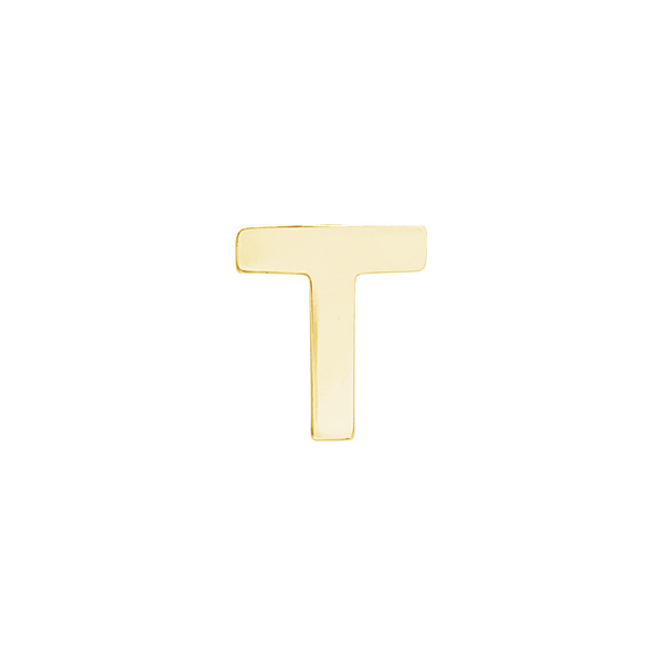 Block Initials in 14K Gold (6.00 mm)
