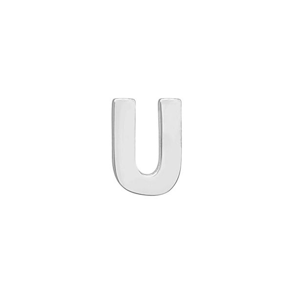 Block Initials in Sterling Silver (6.00 mm)