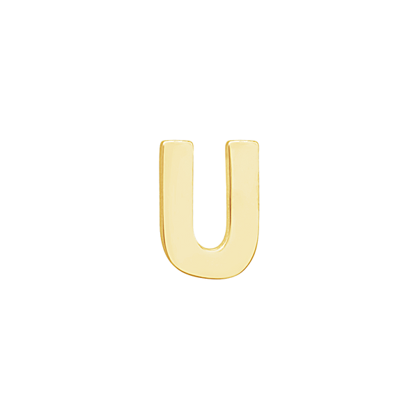 Block Initials in 14K Gold (6.00 mm)