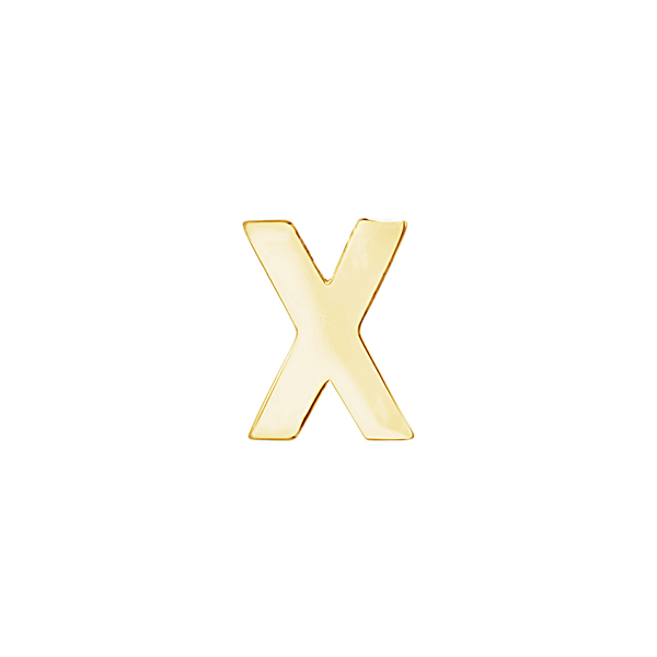 Block Initials in 14K Gold (6.00 mm)