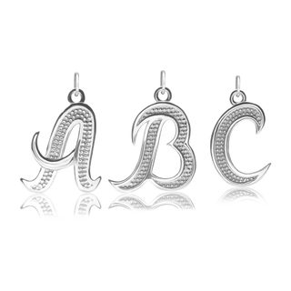 ITI NYC Fancy Pro Caption Bold with Beaded Design in Sterling Silver (17mm) (100% Polished with Bail)
