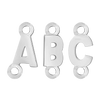 Block Initials with Two Jump Rings in Sterling Silver (8.00 mm)