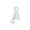 Block Initials with Two Jump Rings in Sterling Silver (8.00 mm)