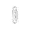Block Initials with Two Jump Rings in Sterling Silver (8.00 mm)