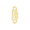 Block Initials with Two Jump Rings in 14K Gold (8.00 mm)