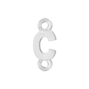 Block Initials with Two Jump Rings in Sterling Silver (8.00 mm)