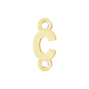 Block Initials with Two Jump Rings in 14K Gold (8.00 mm)