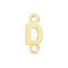 Block Initials with Two Jump Rings in 14K Gold (8.00 mm)