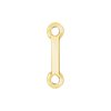 Block Initials with Two Jump Rings in 14K Gold (8.00 mm)