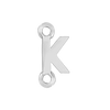 Block Initials with Two Jump Rings in Sterling Silver (8.00 mm)