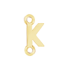 Block Initials with Two Jump Rings in 14K Gold (8.00 mm)