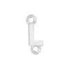 Block Initials with Two Jump Rings in 14K Gold (8.00 mm)