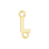 Block Initials with Two Jump Rings in 14K Gold (8.00 mm)