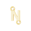 Block Initials with Two Jump Rings in 14K Gold (8.00 mm)