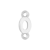 Block Initials with Two Jump Rings in Sterling Silver (8.00 mm)