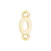 Block Initials with Two Jump Rings in 14K Gold (8.00 mm)