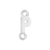 Block Initials with Two Jump Rings in Sterling Silver (8.00 mm)