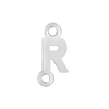 Block Initials with Two Jump Rings in Sterling Silver (8.00 mm)