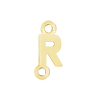 Block Initials with Two Jump Rings in 14K Gold (8.00 mm)