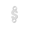 Block Initials with Two Jump Rings in Sterling Silver (8.00 mm)