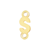 Block Initials with Two Jump Rings in 14K Gold (8.00 mm)