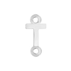 Block Initials with Two Jump Rings in Sterling Silver (8.00 mm)