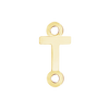 Block Initials with Two Jump Rings in 14K Gold (8.00 mm)