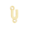 Block Initials with Two Jump Rings in 14K Gold (8.00 mm)