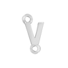 Block Initials with Two Jump Rings in Sterling Silver (8.00 mm)