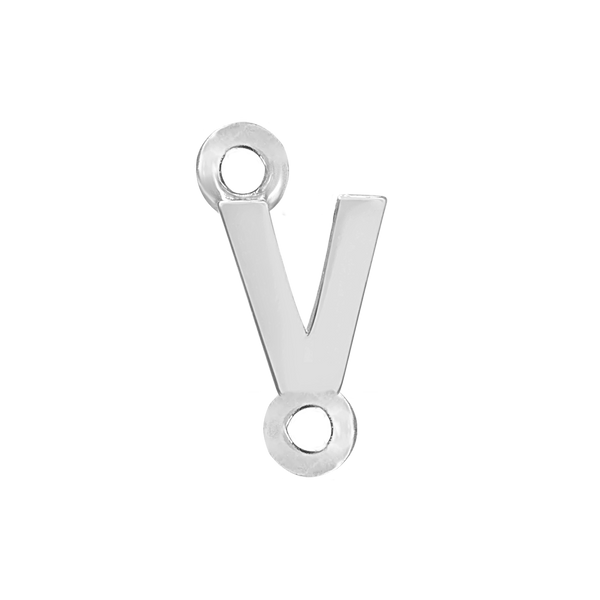 Block Initials with Two Jump Rings in 14K Gold (8.00 mm)