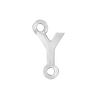 Block Initials with Two Jump Rings in Sterling Silver (8.00 mm)