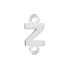 Block Initials with Two Jump Rings in Sterling Silver (8.00 mm)