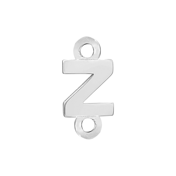 Block Initials with Two Jump Rings in 14K Gold (8.00 mm)