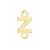 Block Initials with Two Jump Rings in 14K Gold (8.00 mm)