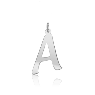 ITI NYC Diamond Girl Bold in Sterling Silver (25mm) (100% Polished with Bail)