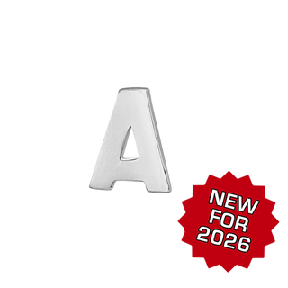 Block Initials in Sterling Silver (10.00 mm)
