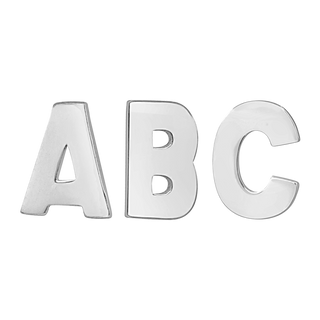 Block Initials in Sterling Silver (10.00 mm)