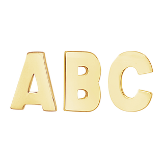 Block Initials in 14K Gold (10.00 mm)