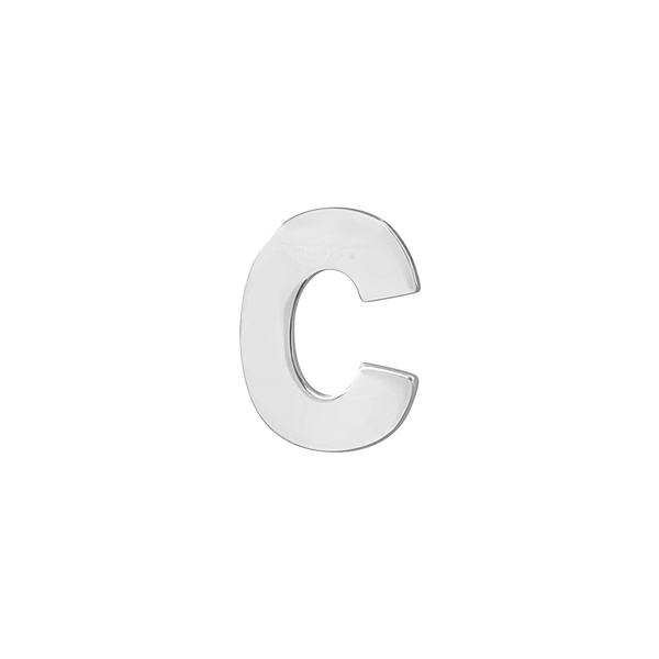 Block Initials in Sterling Silver (10.00 mm)