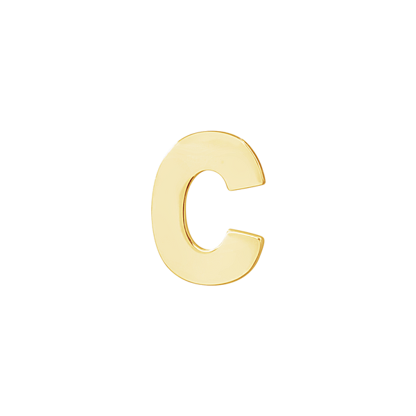 Block Initials in 14K Gold (10.00 mm)