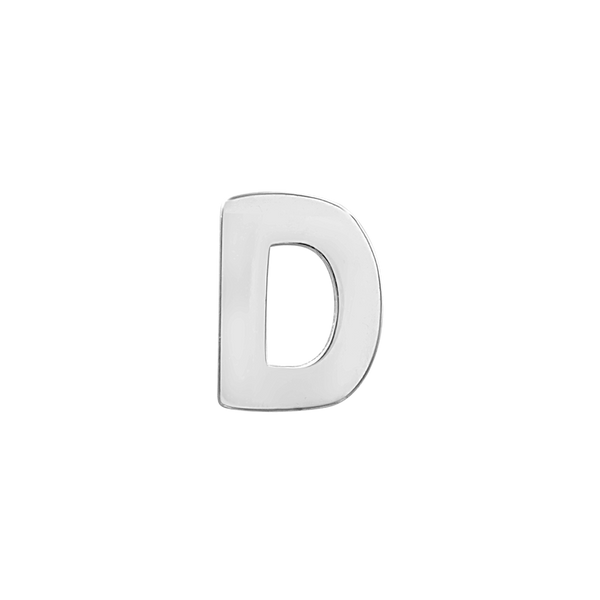 Block Initials in Sterling Silver (10.00 mm)