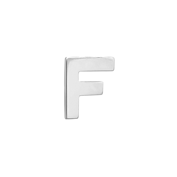 Block Initials in Sterling Silver (10.00 mm)