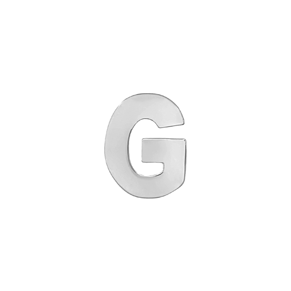Block Initials in Sterling Silver (10.00 mm)