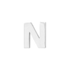 Block Initials in Sterling Silver (10.00 mm)