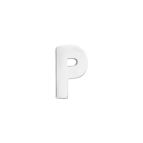 Block Initials in Sterling Silver (10.00 mm)