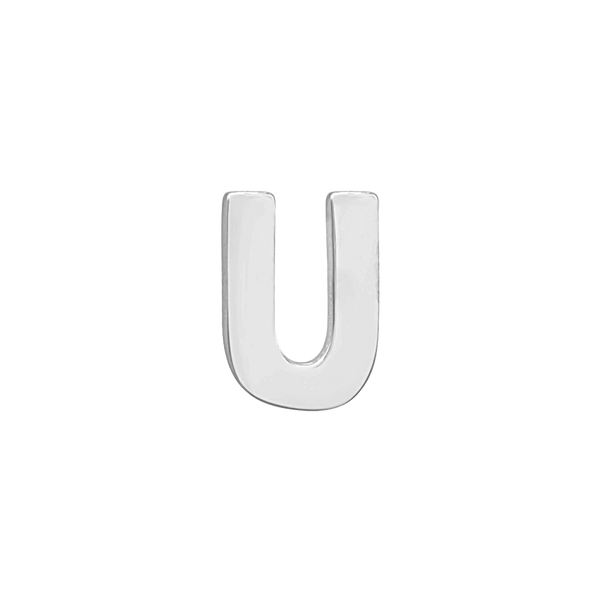 Block Initials in Sterling Silver (10.00 mm)