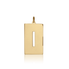 ITI NYC Uppercase Block Cut Out in Sterling Silver (28mm) (100% Polished with Bail)