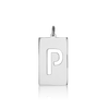 ITI NYC Uppercase Block Cut Out in Sterling Silver (28mm) (100% Polished with Bail)